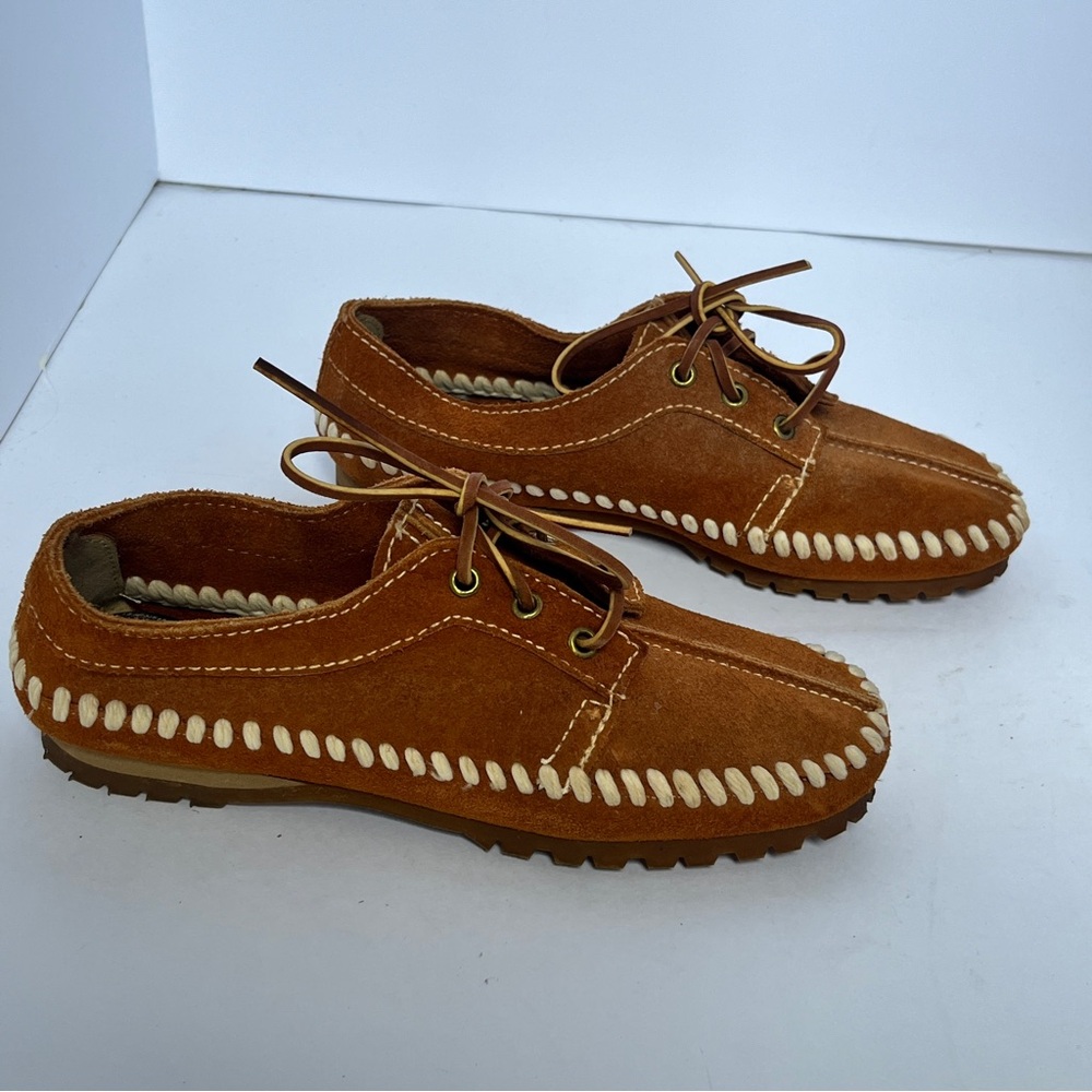 Women’s handmade Suede Moccasin Lace-Up Shoes